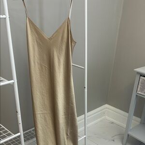 Aritzia Gold Slip Dress